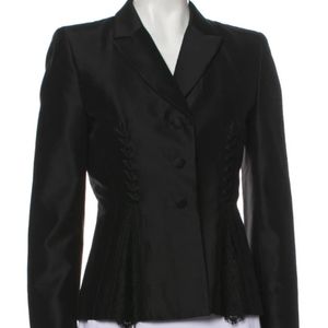 Badgley Mischka Braided and Lace Blazer